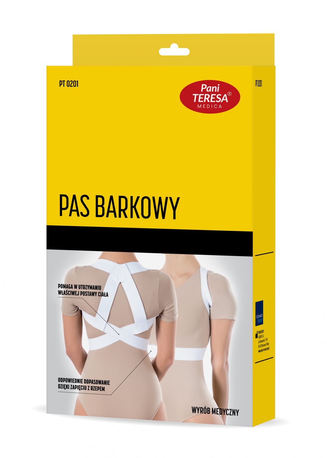 Pas barkowy prostujący, pajączek PT0201 Pani Teresa