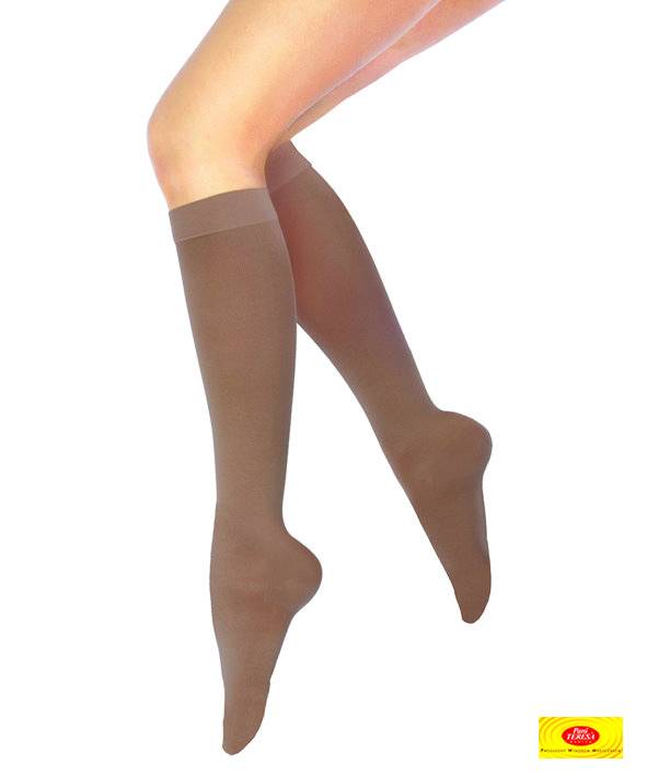 Podkolanówki przeciwżylakowe 1 klasa Pani Teresa - krótkie, czubek zamknięty