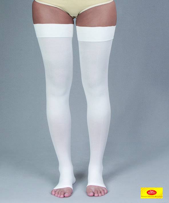 Pończochy okołooperacyjne 1 klasa Pani Teresa - krótkie, czubek otwarty