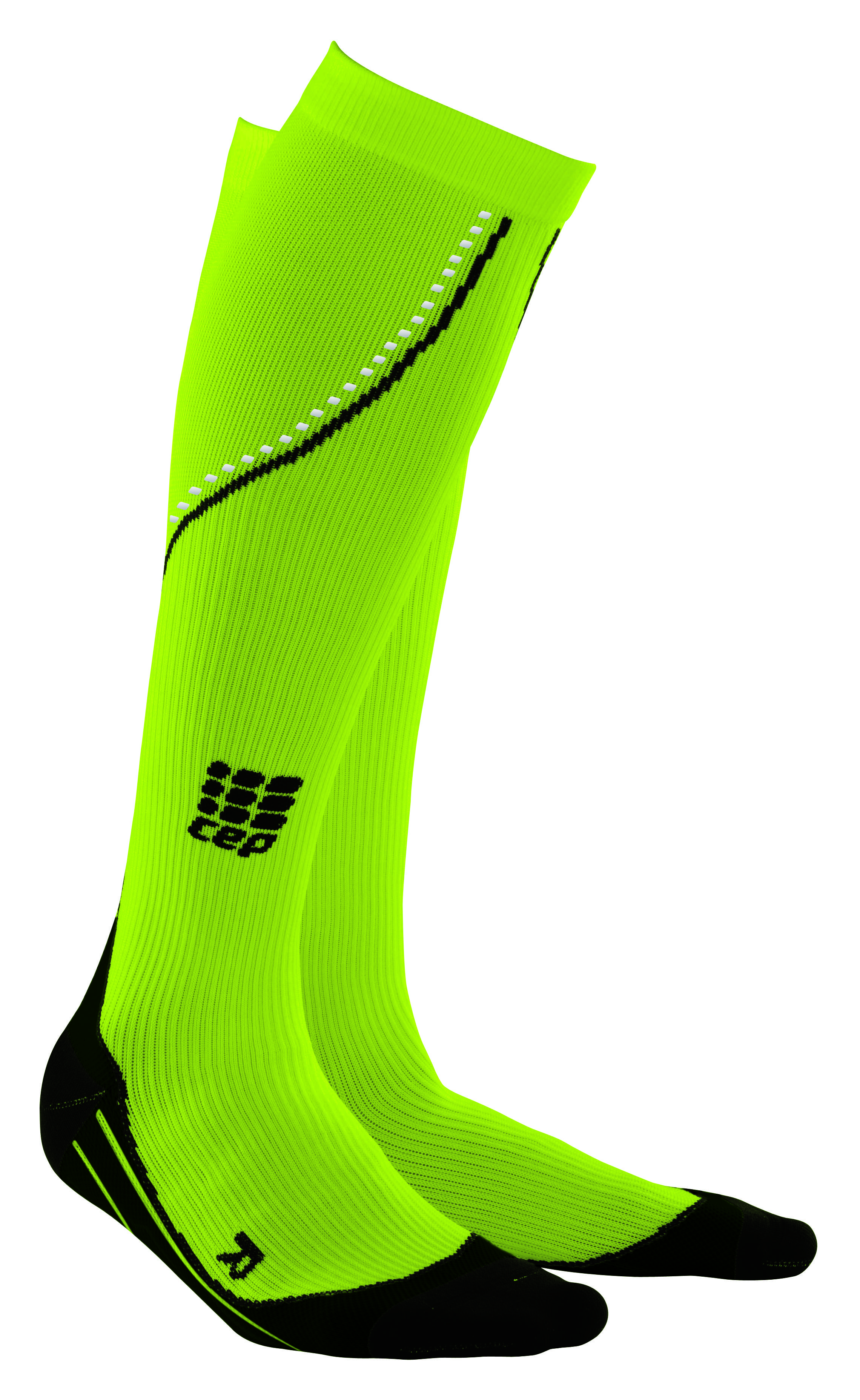 Damskie skarpety kompresyjne do biegania nocą CEP