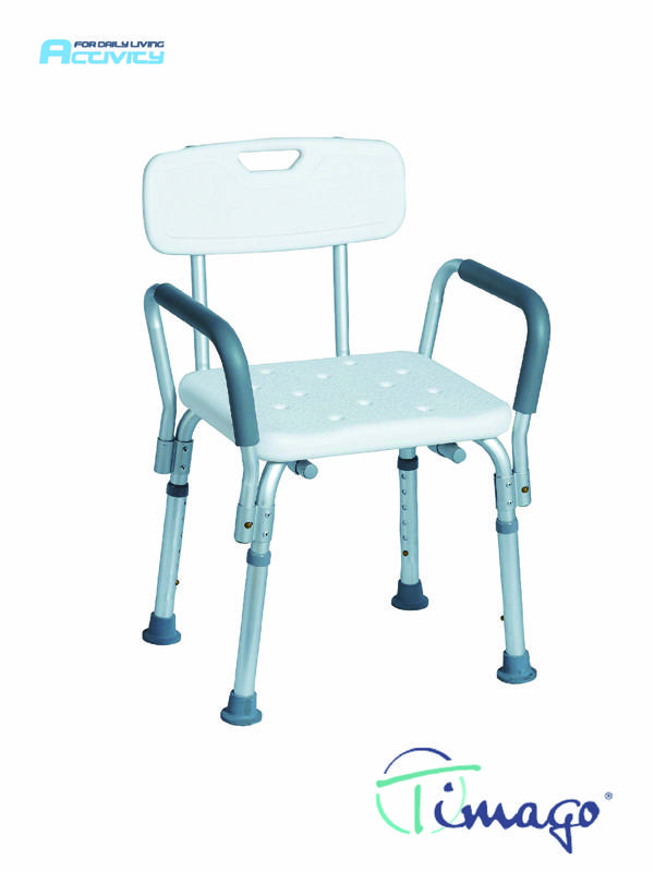 Krzesło prysznicowe z uchwytami bocznymi Timago