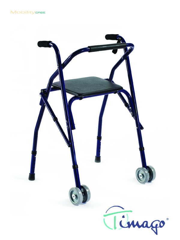 Podpórka dwukołowa aluminiowa z siedziskiem FS 914L Timago