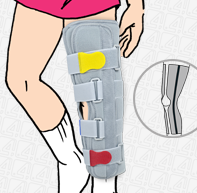 Długa dziecięca orteza na kolano AM-TUD-KD Reh4Mat