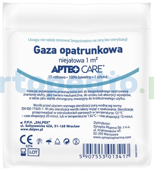 Gaza niejałowa APTEO CARE 1 m2