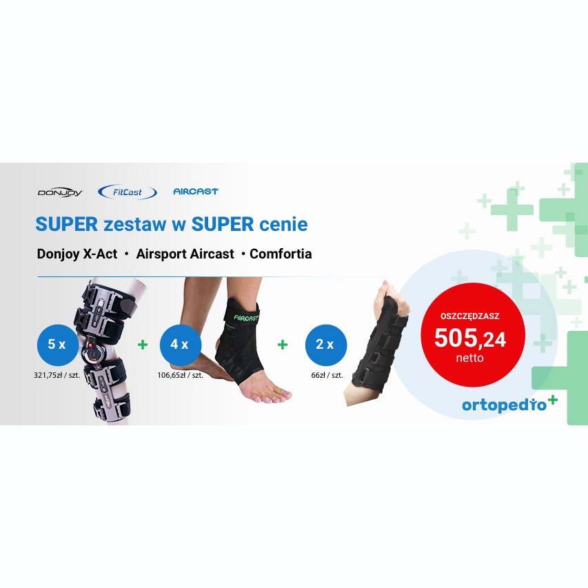 Pakiet Donjoy X-Act / AirSport Aircast / Comfortia Wrist PRO